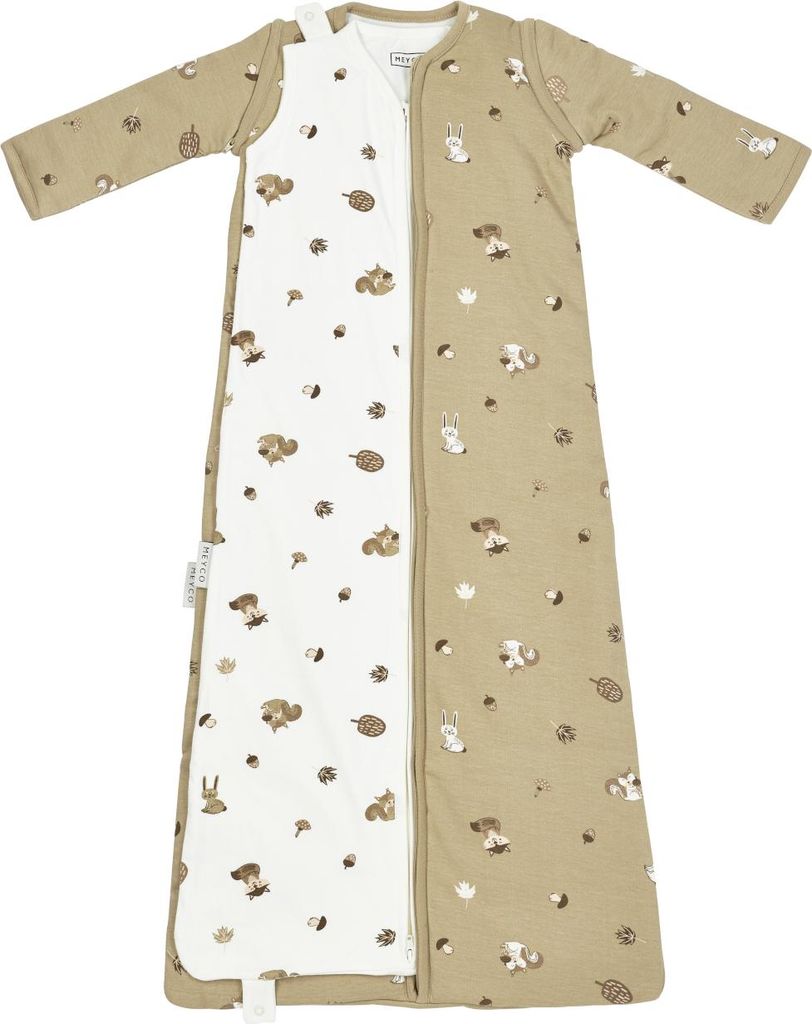 Meyco Baby Waldtiere 4 Jahreszeiten Schlafsack - Sand | Schlafsäcke