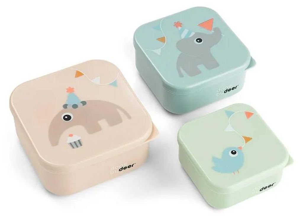 Done By Deer 3 Snack-feierboxen Beige Kinder Beige One Size