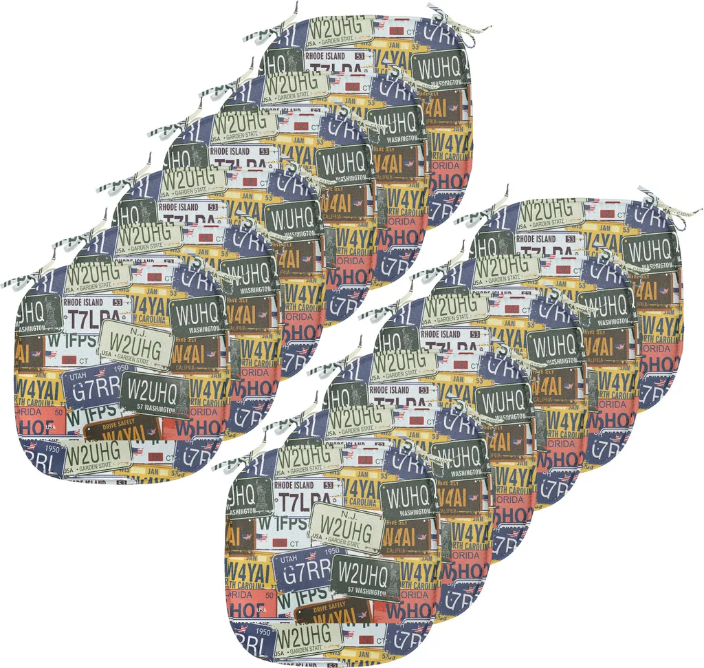 Cuscini Sedie Esterno/Interno ABAKUHAUS Vintage Travel - 12 Pack 40cm