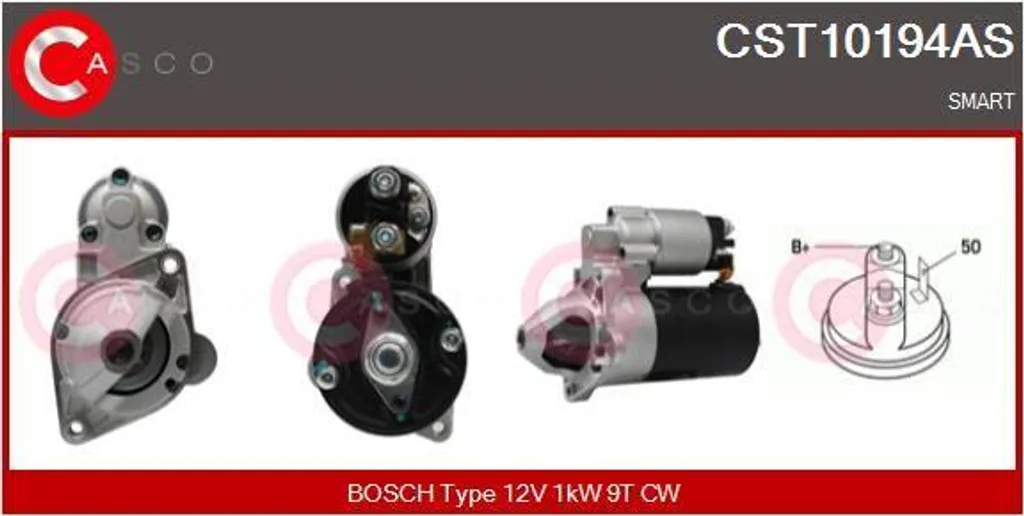 Démarreur Smart Fortwo / Cabrio 0051513801 - Réparation CST10194AS CASCO