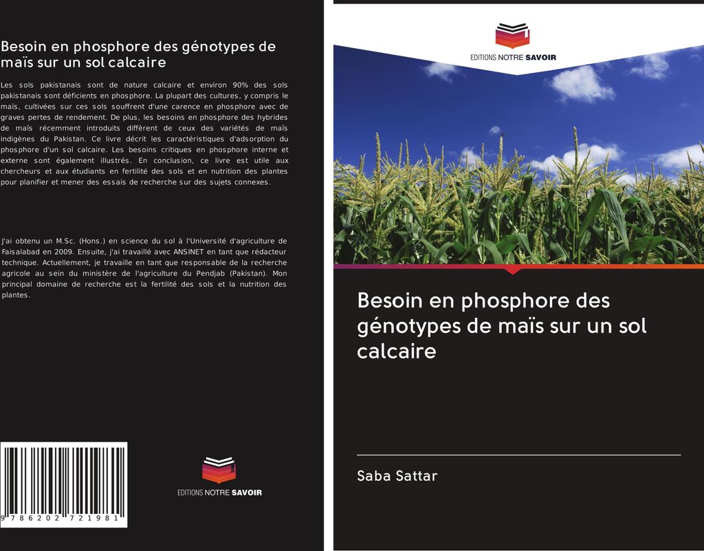 Besoin en phosphore des génotypes de maïs sur un sol calcaire