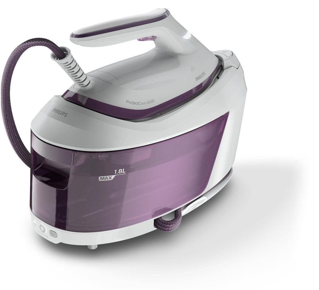 Philips PerfectCare Bügelstation, Keramikbügelsohle, 130 g/min konstanter Dampf, 6.5 bar, 2400 W, Violett (PSG6020/30)