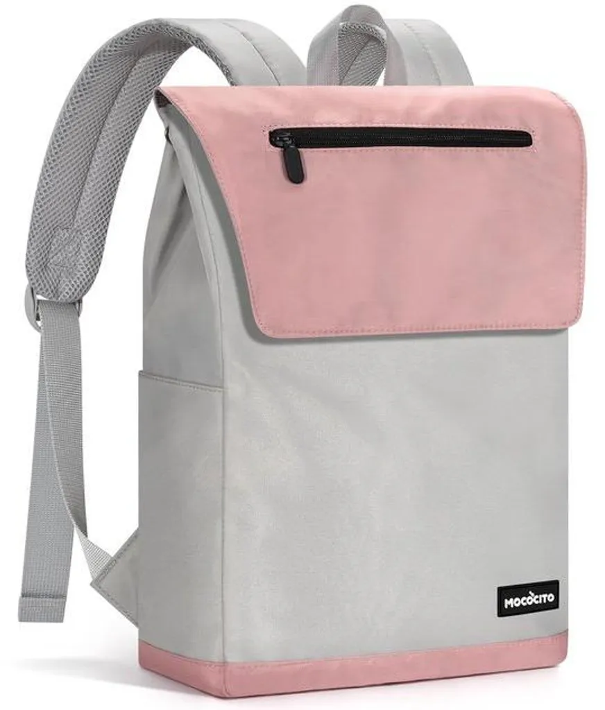 Sacoche ordinateur portable 15,6 pouces femme élégante gris-rose Modèle L1