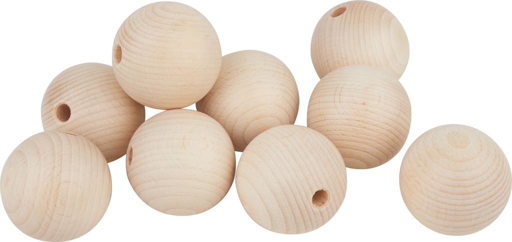 VBS Holzkugeln 60 mm halbgebohrt Bastelkugeln Holzperlen Produktbild 