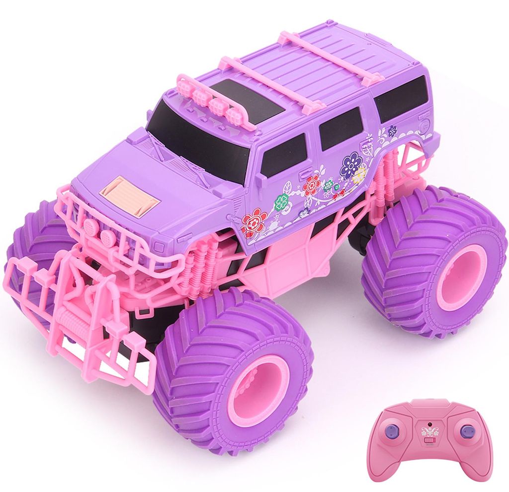 Ferngesteuertes Auto fuer Maedchen, 2,4 GHz, rosa, lila, ferngesteuertes Kletterauto, wiederaufladbares Gelaendewagen-Spielzeug