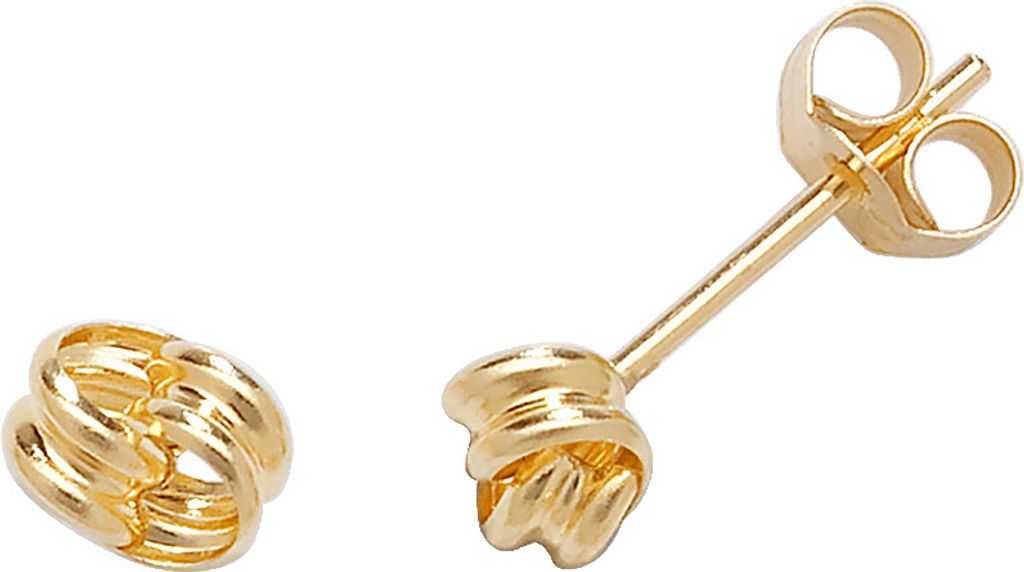 9 Karat (375) Gold Damen - Paar Ohrstecker - 4mm*4mm; Produktbild 