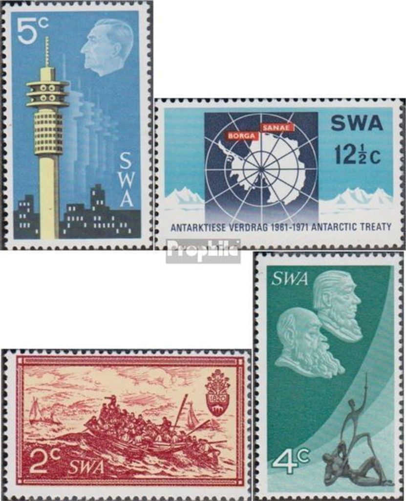 Briefmarken Namibia - Südwestafrika 1971 Mi 363,364,365-366 (kompl.Ausg.) FDC Briefmarkenausstellung