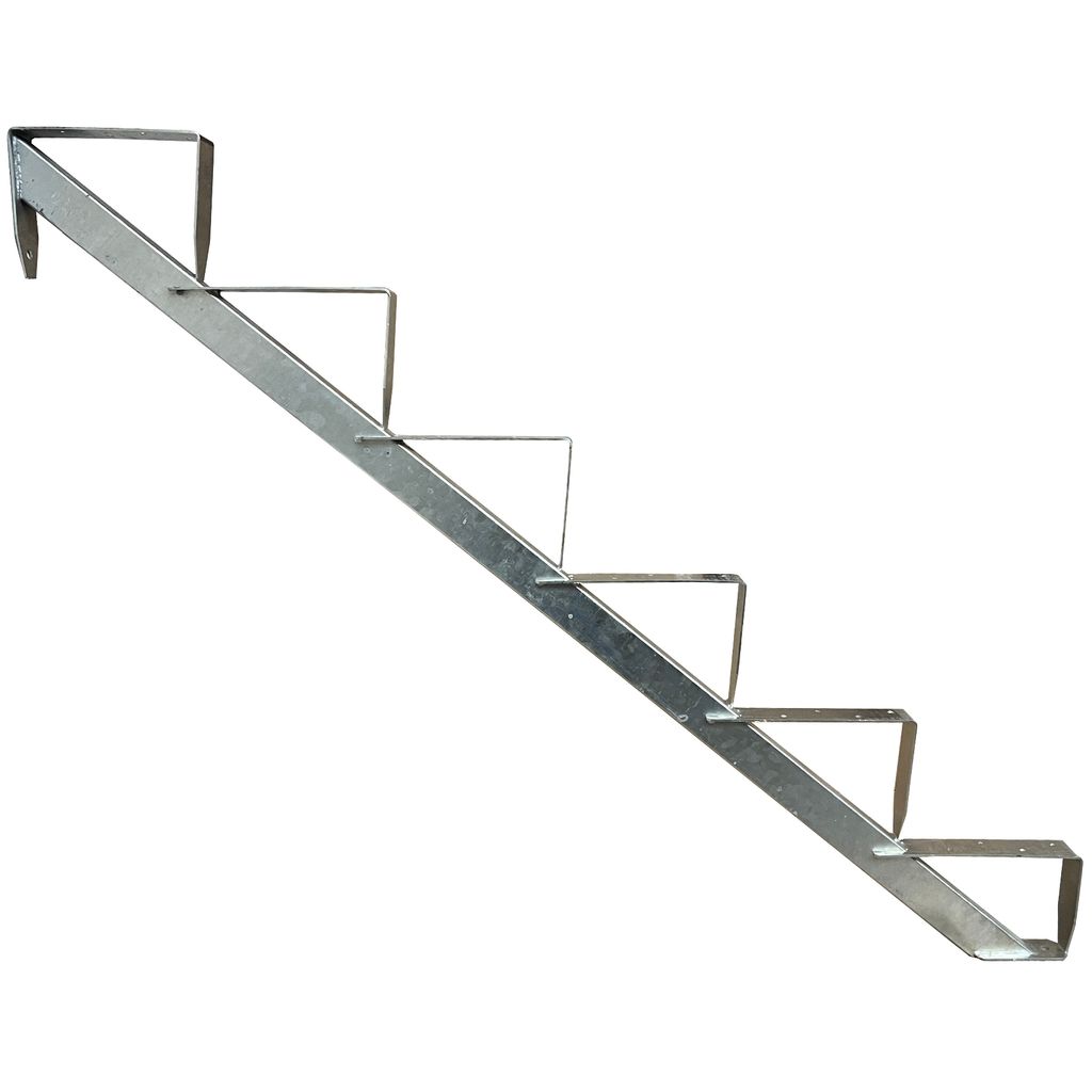 1x Treppenholm 6 Stufen Höhe 110 cm Verzinkt Holz-Treppe Holm Treppenwange Treppenrahmen