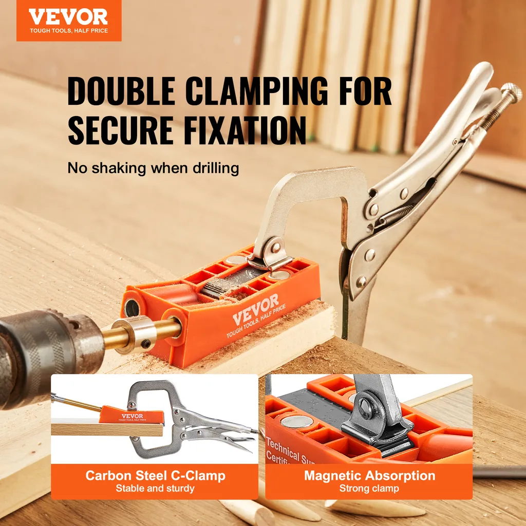 VEVOR Kit Dima Fori Tascabili 50 Pezzi: Velocità e Precisione Legno - 2