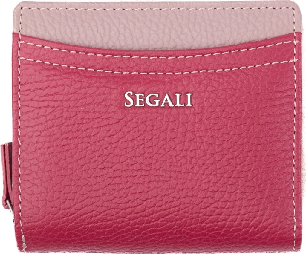 Portefeuille en cuir pour femmes 7544 B magenta élégant chic