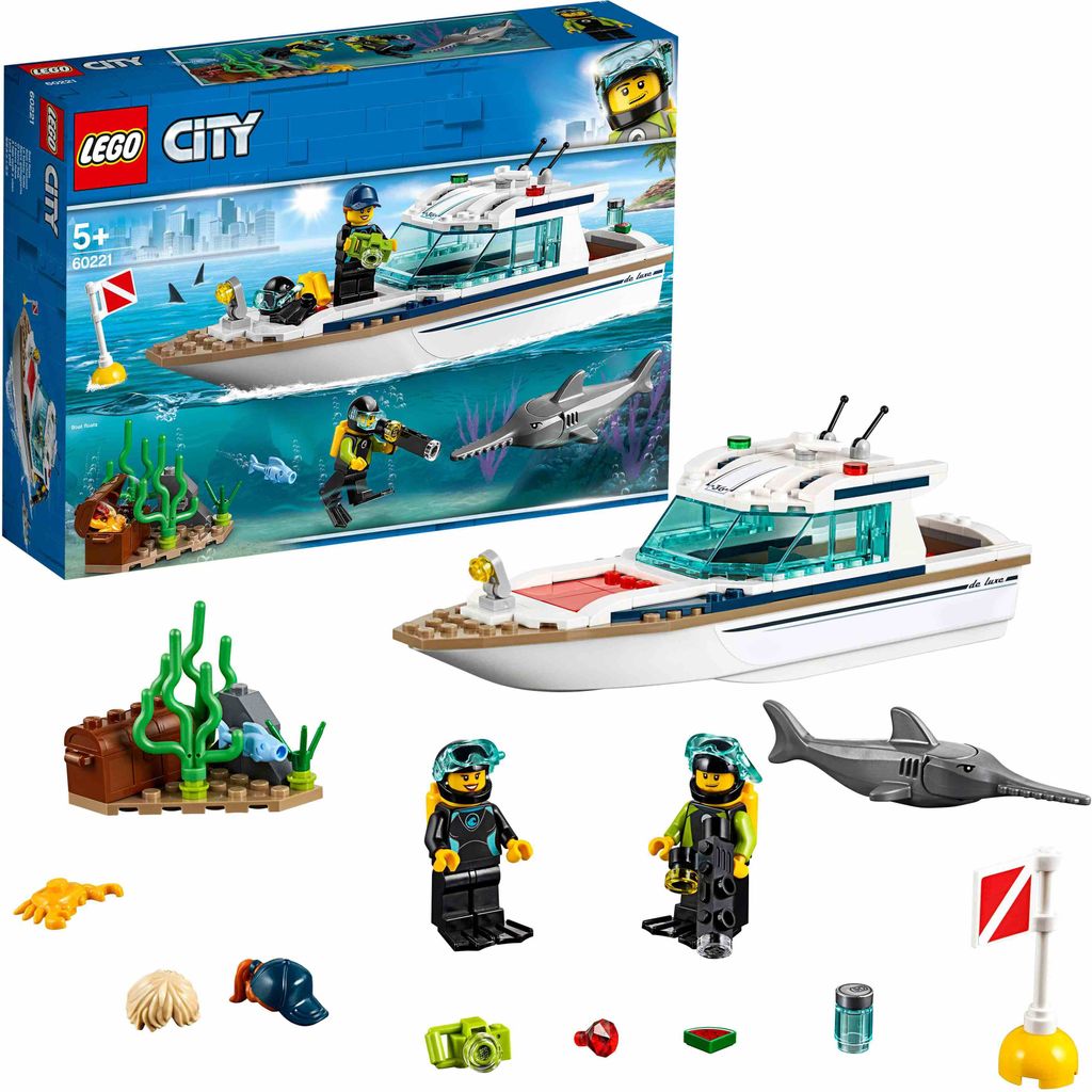 LEGO 60221 City Jacht nurkowy, zabawka z 2 minifigurkami Zdjęcie produktu 