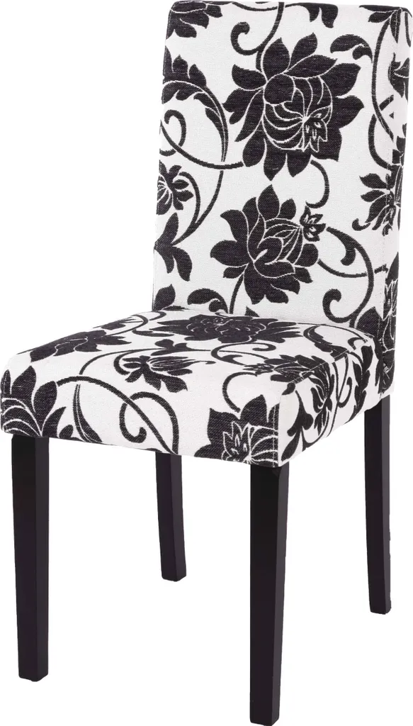 Sedia Minimal Littau Jacquard Nero - Gambe Scure Legno Massello