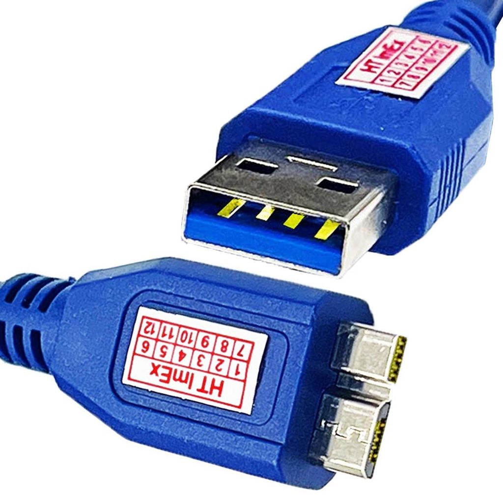 Blau - USB 3.0 Ladekabel Datenkabel für Externe Festplatte Orico 500GB HDD 2,5 Zoll