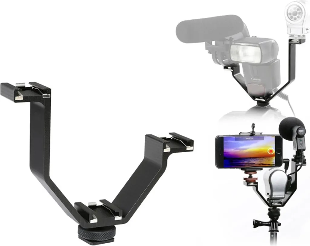 2 Adattatori In Alluminio Per Action Cam Con Rotazione 360° E Attacco Treppiede 1/4 - Compatibili Xiaomi, SJ4000 E GoPro - 3