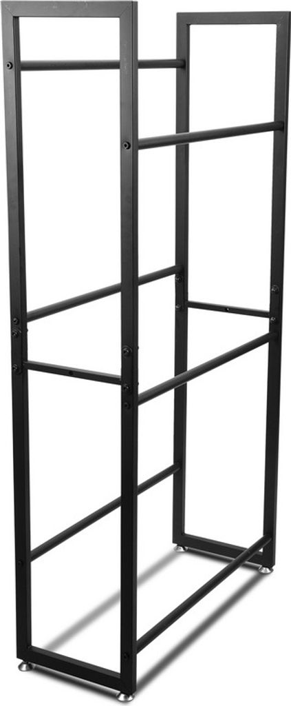 TolleTour Getränkekistenregal Bierkistenregal Getränkeständer für 6 Kisten Schwarz 105x32x85cm