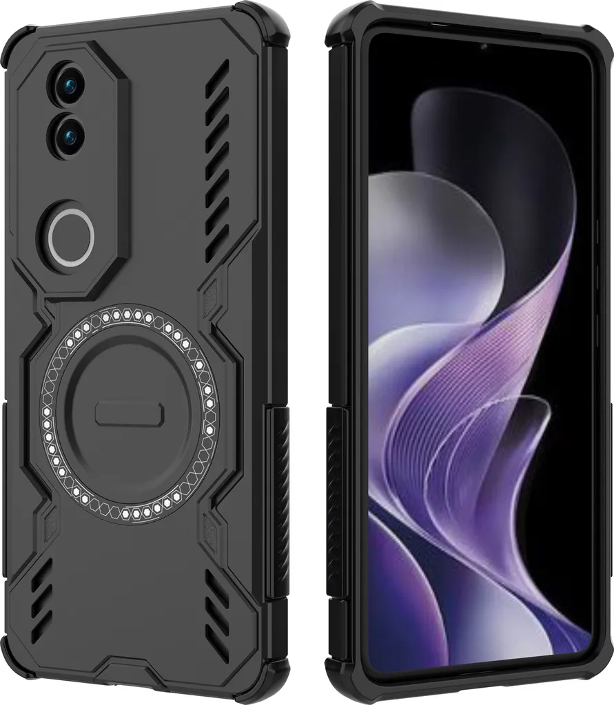 Custodia Elegante per Vivo V50 - Magnetica, Dissipazione Calore, PC/TPU