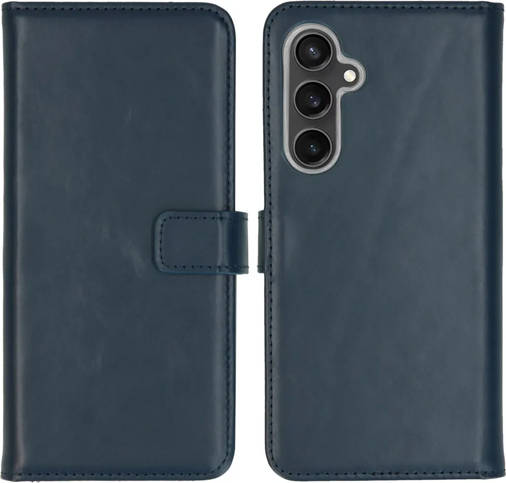 Selencia Custodia a libro in vera pelle Samsung Galaxy S23 FE - Blu