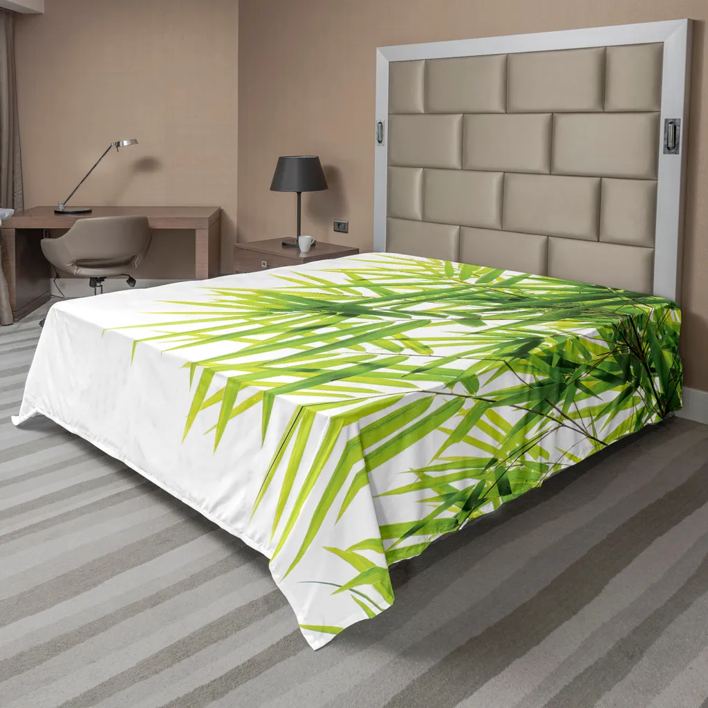 Drap Supérieur Décoratif Thème Bien-être en Tissu Doux 266 x 260 cm