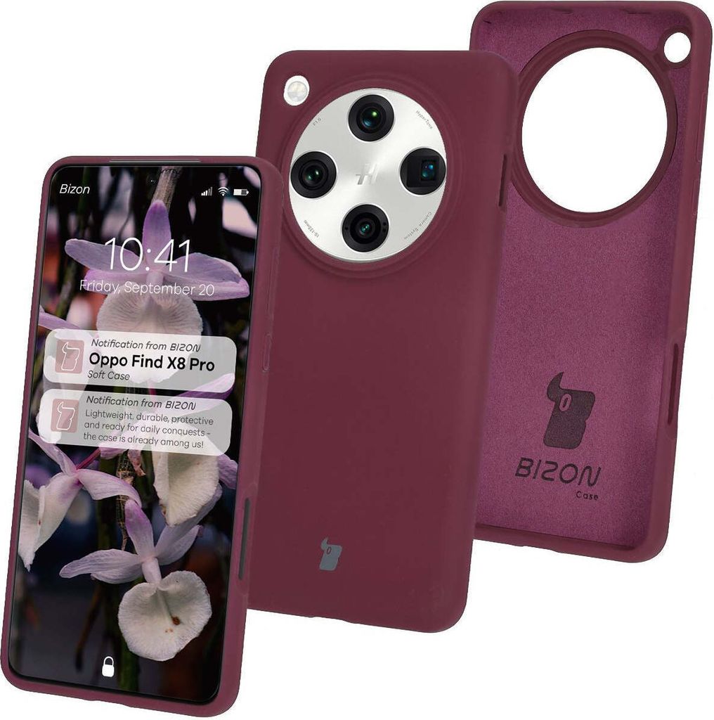 Bizon Soft Case Oppo Find X8 Pro dunkelviolett