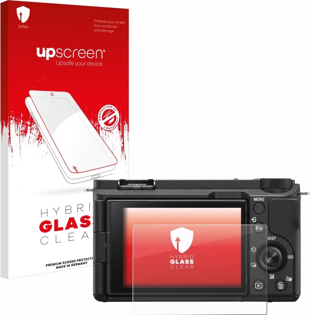 upscreen Schutzglas für Sony Alpha ZV-E10 II Schutzfolie Panzer Folie Glas Display Schutz klar
