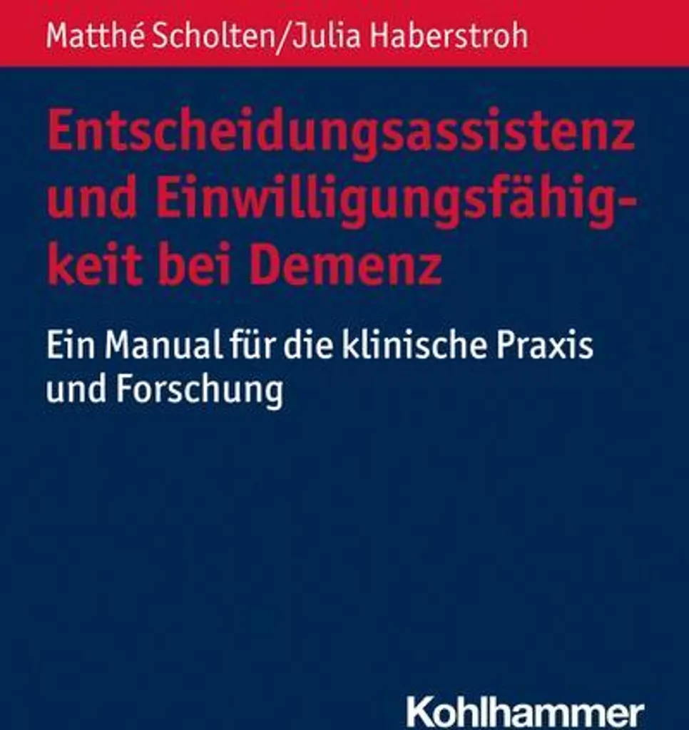 Manuel Demenz Entscheidungsassistenz rigide avec grilles cliniques