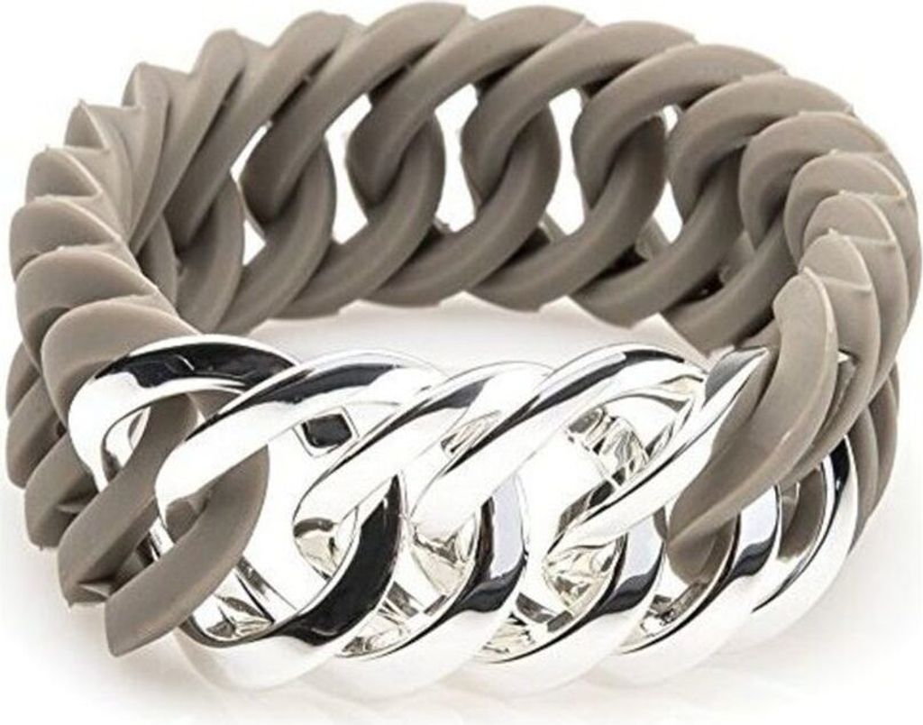 The Rubz 100462 Ladies Bracelet Zirkel Small Stainless Steel Silver Gray 17 Cm