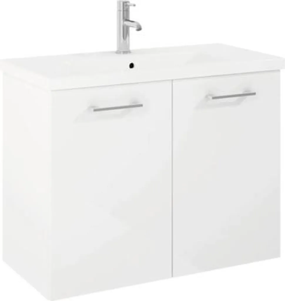 Lavabo encastré anti-éclaboussures Jika PONTA céramique blanche 830 mm