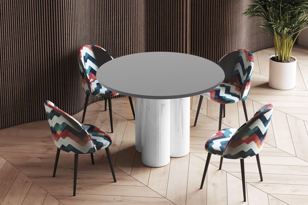 Design Esstisch Tisch HRE-111 rund Hochglanz Esszimmer 100 x 75 cm