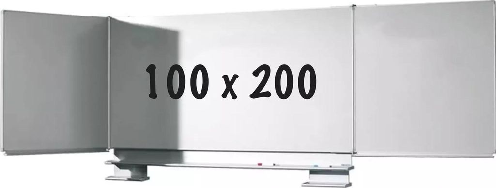 Whiteboard Deluxe Ashley - Emaillierter Stahl - Fünfseitige Schultafelwand - Wochenplaner - Monatsplaner - Jahresplaner - Magnetisch - Weiß - 100...