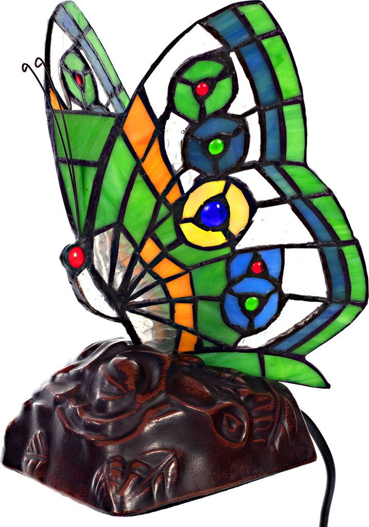 Tischlampe Tiffany-Style Schmetterling 204 Leuchte Dekorationslampe