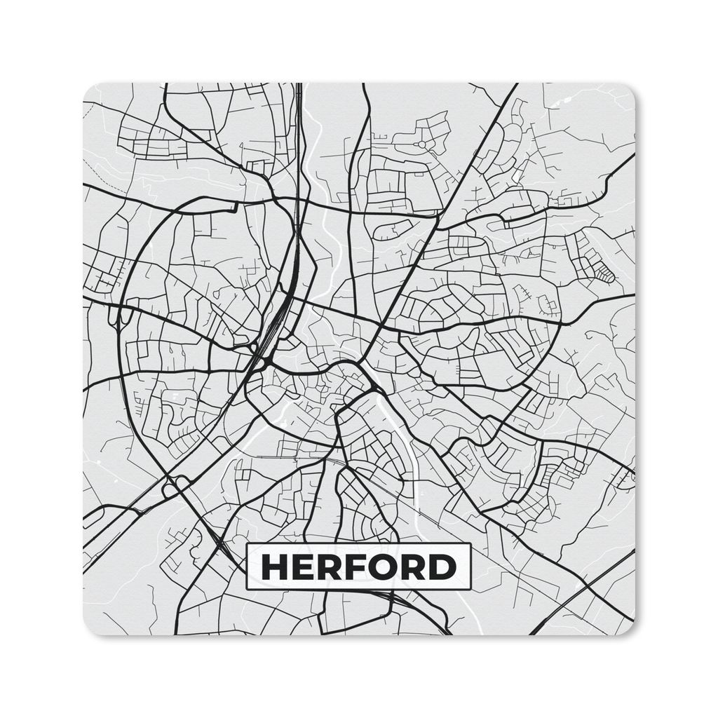 MuchoWow Mauspad Mousepad Stadtplan - Deutschland - Karte - Herford 30x30 cm - Mousepads - Maus Mat - Pad - Mausunterlage - Gaming