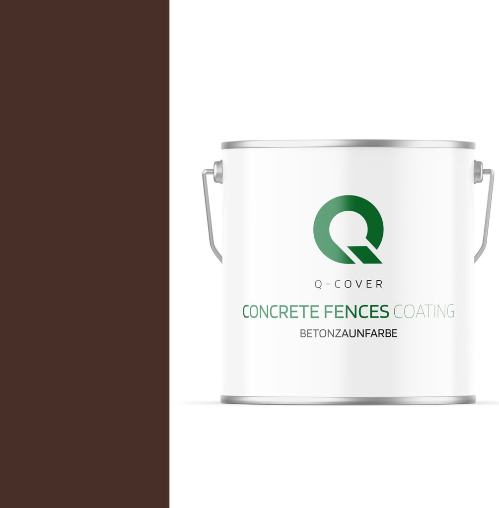 BETONZAUNFARBE | Mahagonibraun 5 L | SILIKON FARBE | AUßEN BETONFARBE | WASSERABWEISEND | ACRYLAT DISPERSION | BETONELEMENTE LOTUSEFFEKT ABPER...