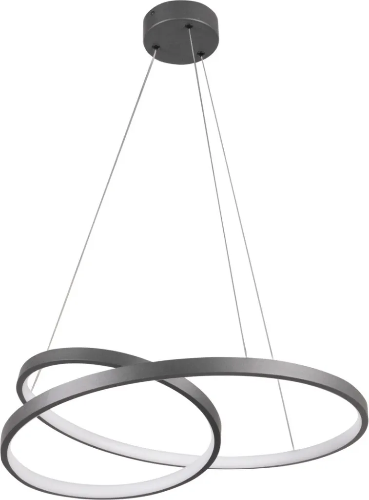 Suspension LED 3700 lumens en aluminium anthracite ZEFIRA blanc neutre