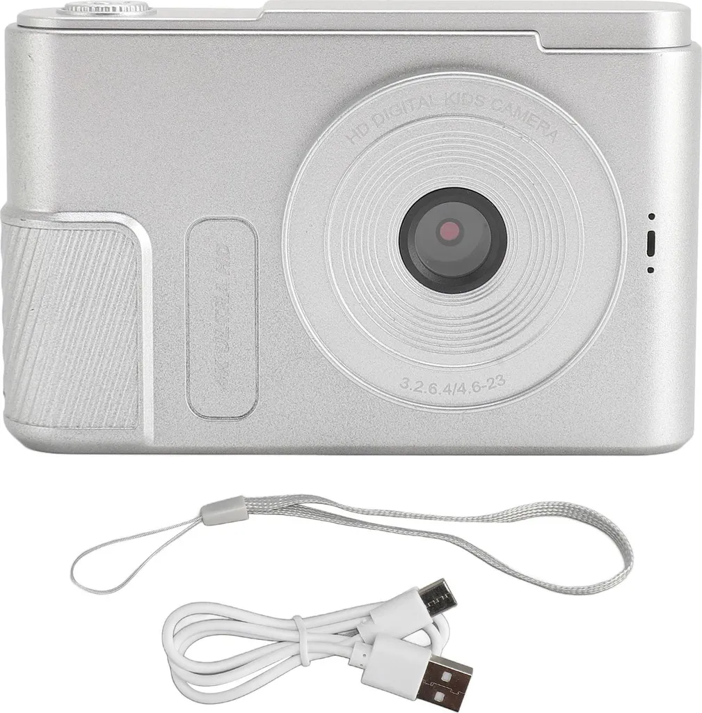 Fotocamera Compatta 48MP 4K Zoom 16x - Videocamera Vlog Argento