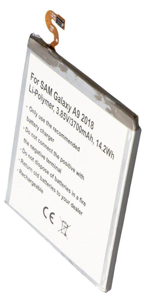 Akku passend für Samsung Galaxy A9 2018, Li-Polymer, 3,85V, 3700mAh, 14,2Wh, built-in, ohne Werkzeug