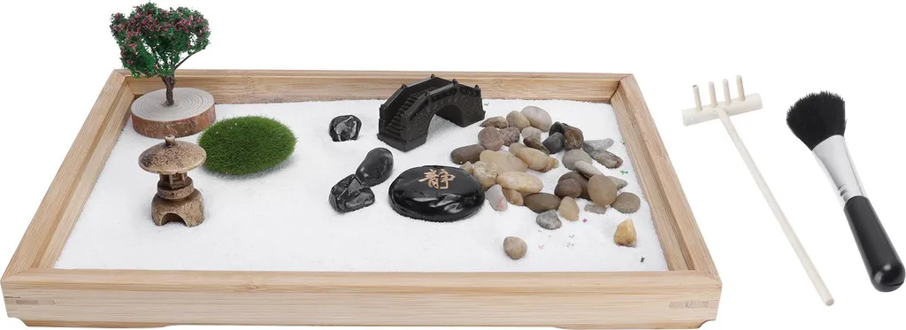 Réduire le Stress au Bureau avec ce Jardin Zen de Table en Sable Fin