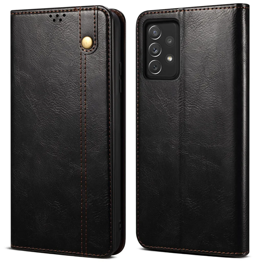 Cover Samsung Galaxy A53 5G Business Wallet: Pelle Nera Professionale