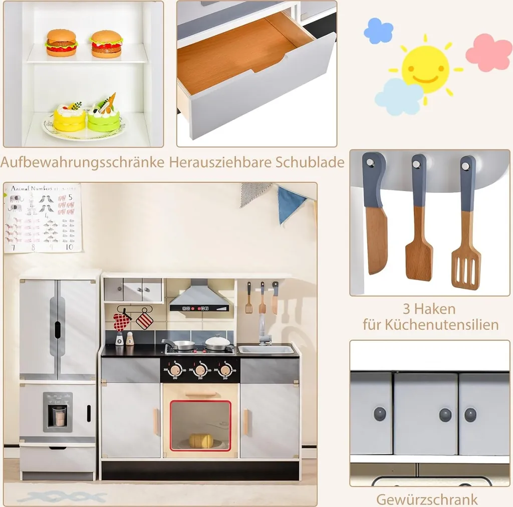 Cuisine en Bois Interactive : Solution de Jeu Sans Plastique Durable - 3