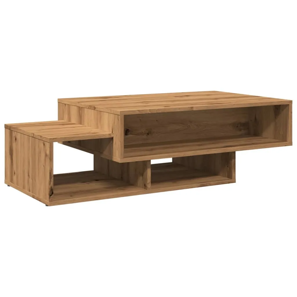 Woonisher Tavolino Da Caffè Rovere Sonoma 55x55x31 Cm – Piano In Legno Multistrato Resistente All'Umidità, Superficie Lisa E Stabile, Per Soggiorno Moderno