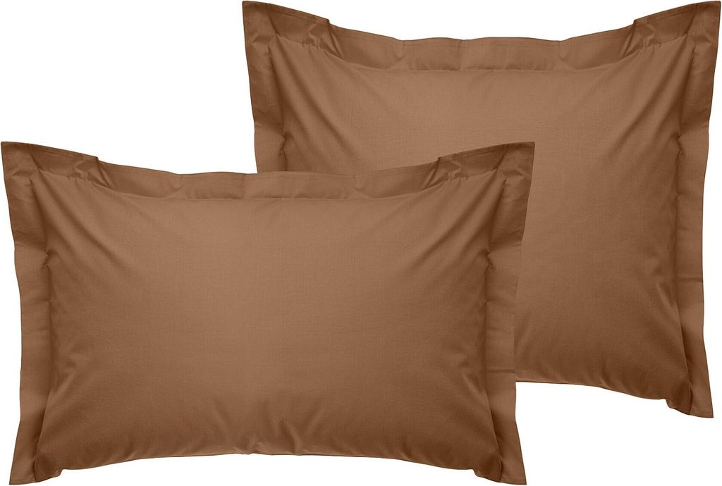 L'Essentiel Linge de Maison, Tonne Brune - 85, Oxford-Kissenbezug-Set (2-teilig) (DE), 100 % BAUMWOLLE RANFORCE, Braun, 80 x 80+5 cm