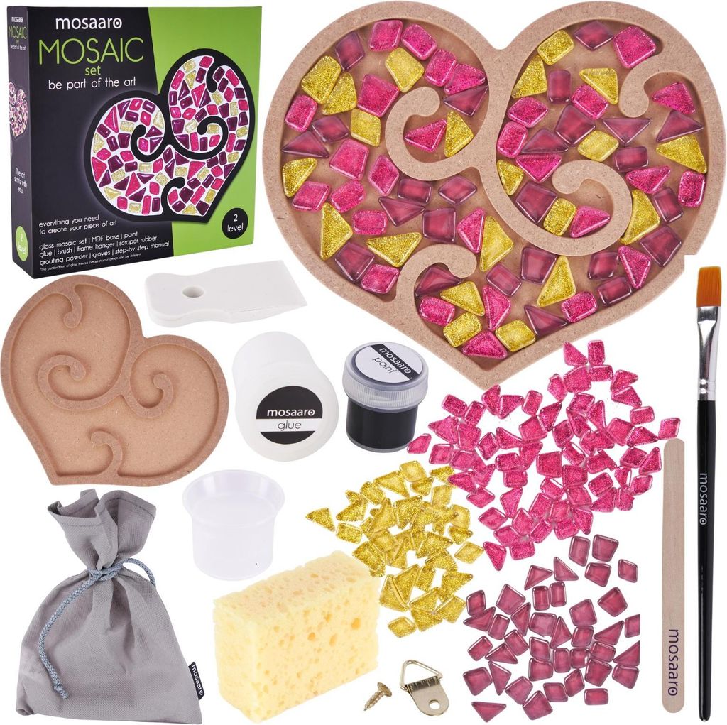 Kreativ-Set Herz-Mosaik zum Aufhängen Mega-Accessoires MA2005