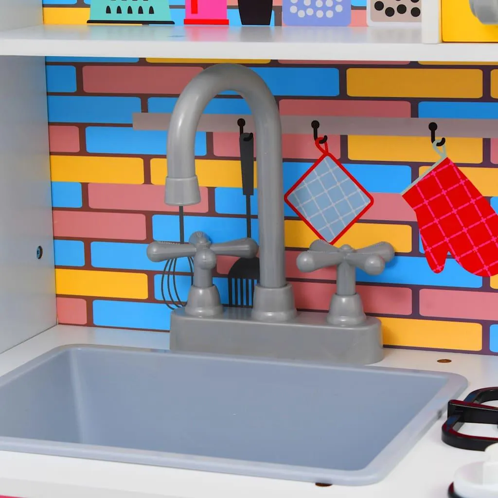 Cuisine de jeu robuste en MDF multicolore 80 cm pour petit chef - 5