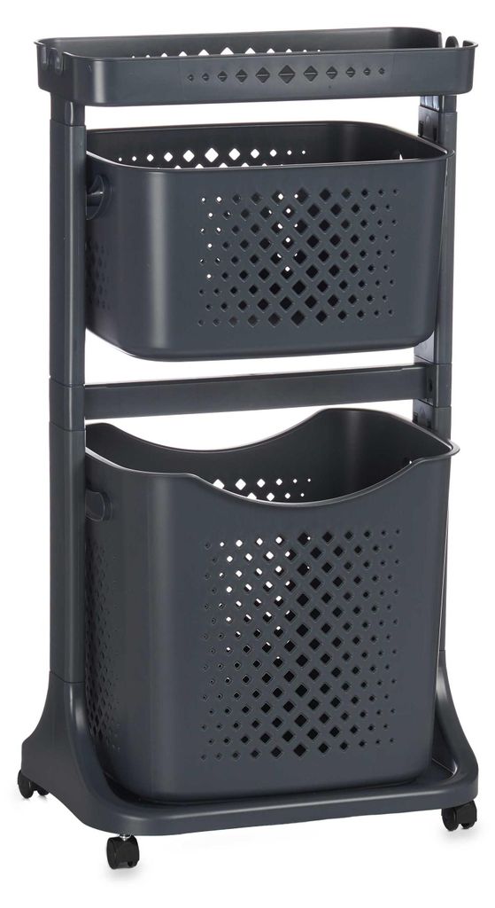Plastikowy regał do garderoby z 2 koszami COMFY PLACES, 44 Zdjęcie produktu 