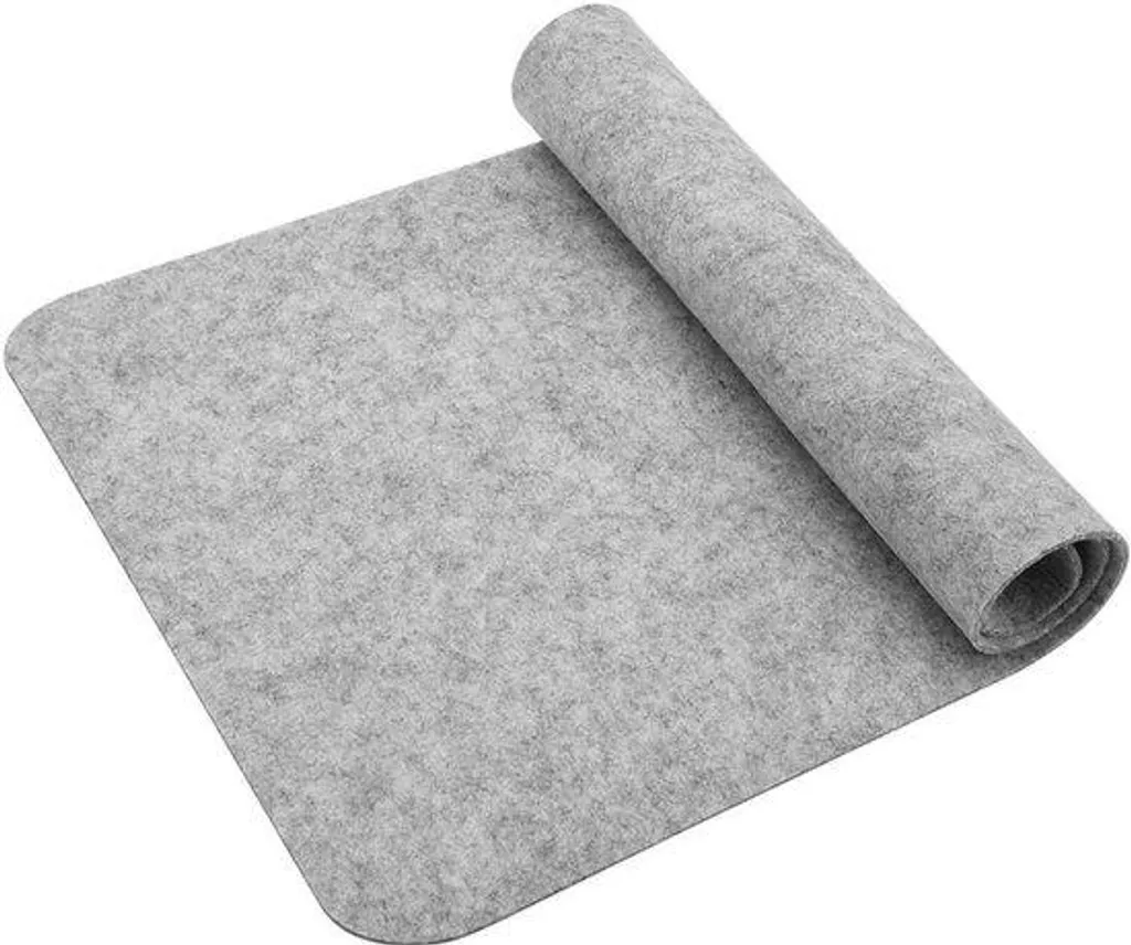 Tapis de souris antistatique gris clair en feutre pliable 68x33cm