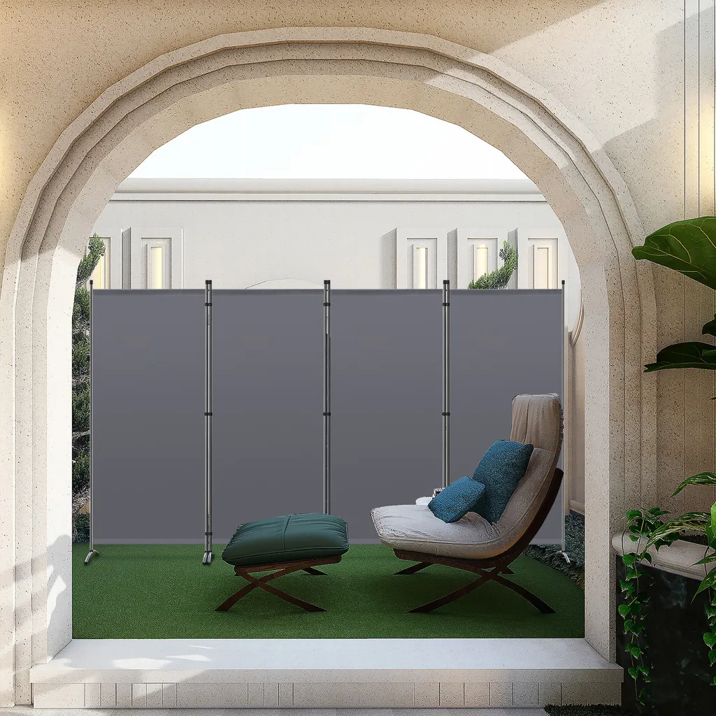 Brise-vue Balcon XXL 324x169 cm - Paravent Gris Anthracite Résistant