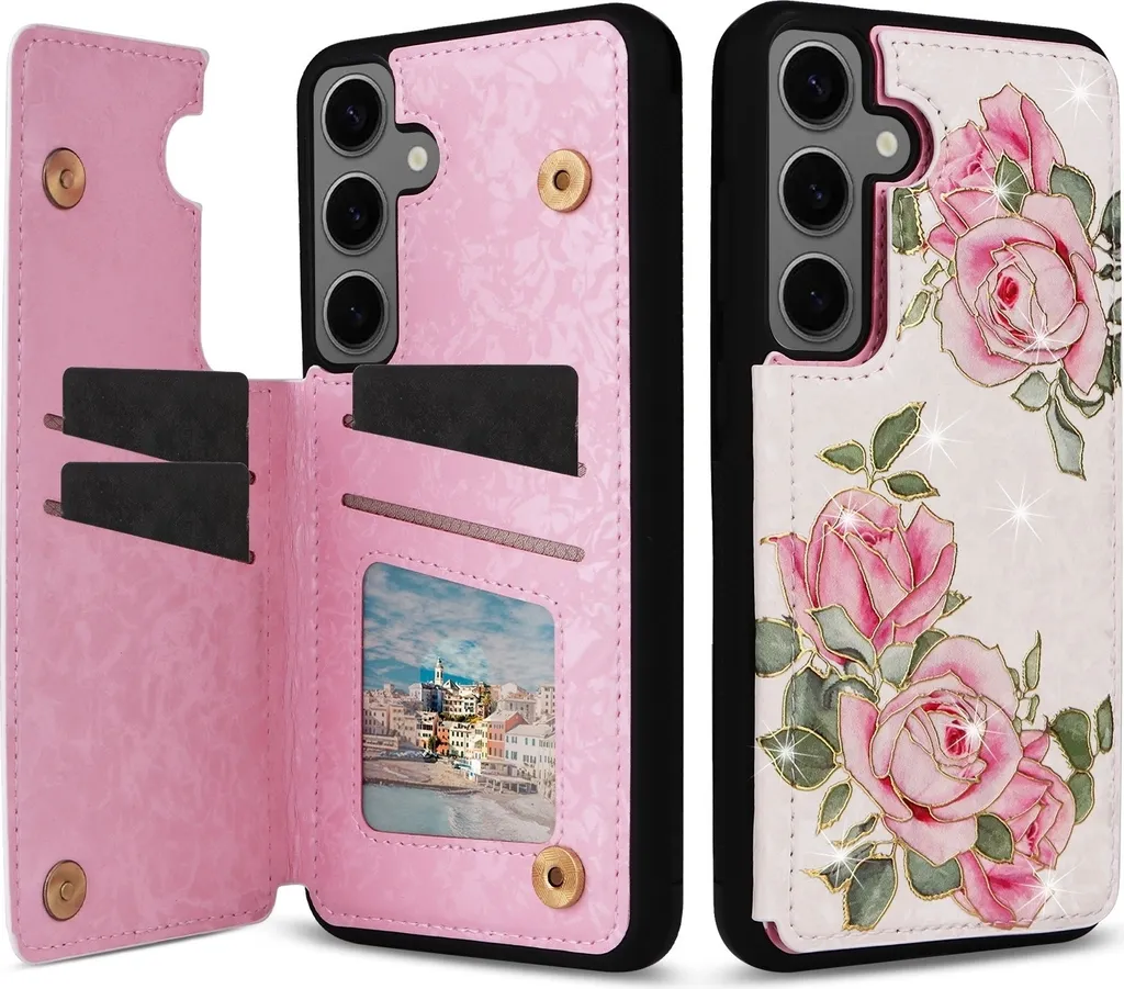 Cover Blindata RFID per Samsung S24 Plus - Design Flowers TPU