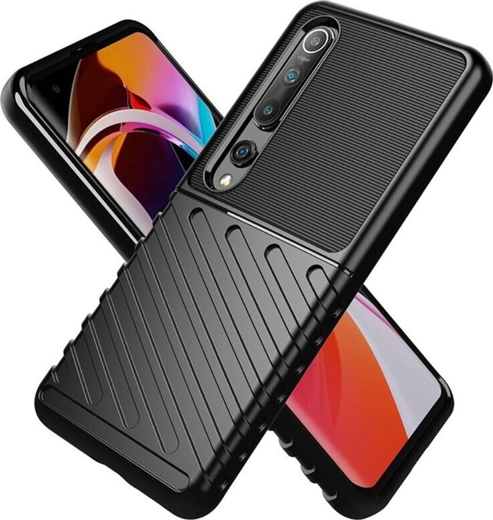 cofi1453 Hybrid Armor Etui SchutzHülle "Thunder" Case Bumper Cover Handyhülle Matt Hülle Robust Rutschfest kompatibel mit Xiaomi Mi 10