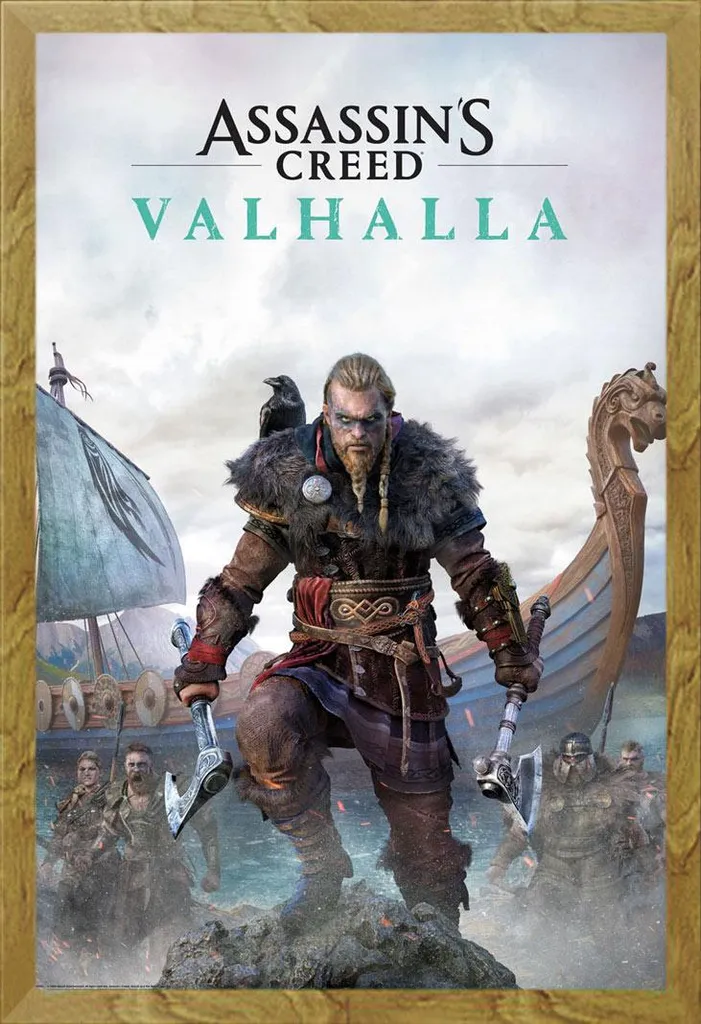 Cornice Shinsuke Rovere con Poster Assassin's Creed Valhalla Maxi