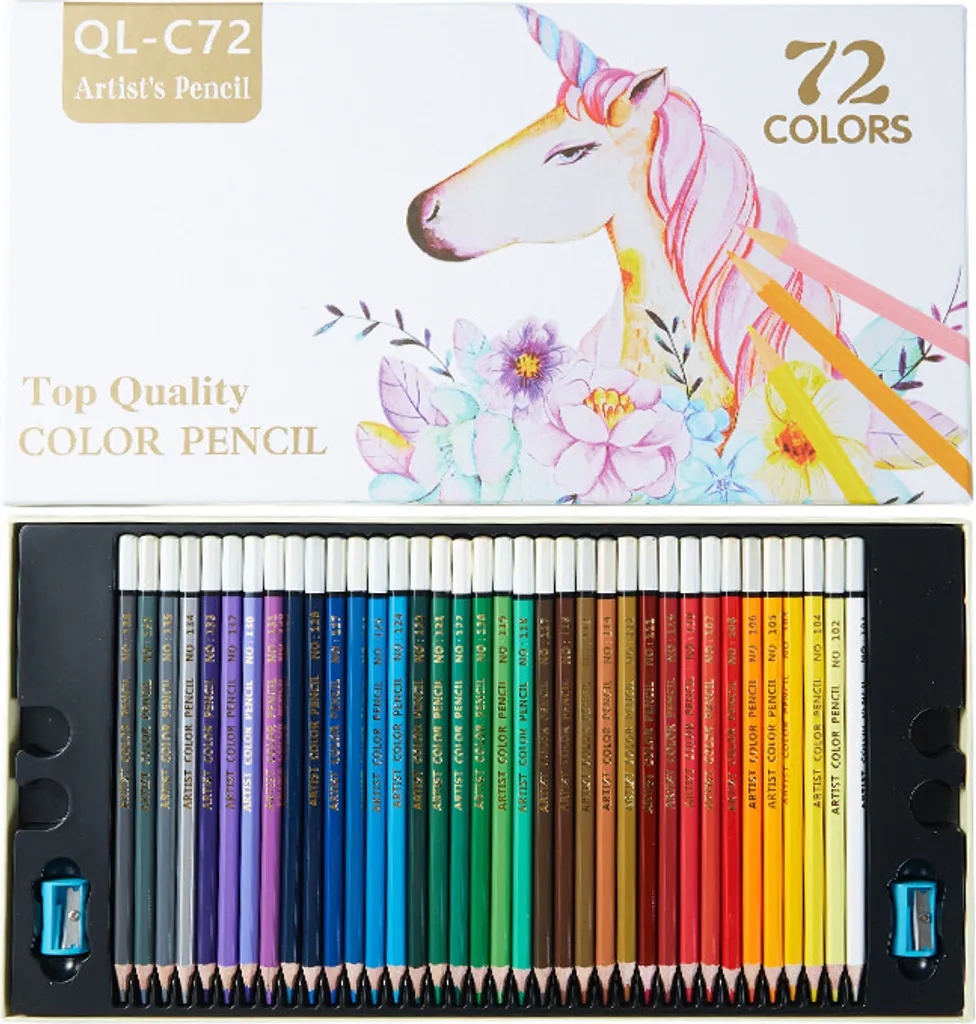INF 72 Crayons de couleur à base d'huile pour dessin artistique riche