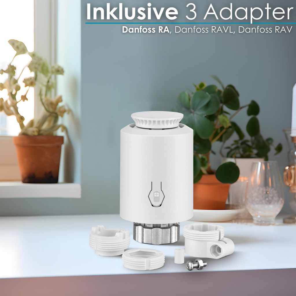 Termostato Zigbee TUYA Programmabile – Alimentato A Batterie, Compatibile Con Alexa E Google Home, Bianco (Richiede Gateway Zigbee)